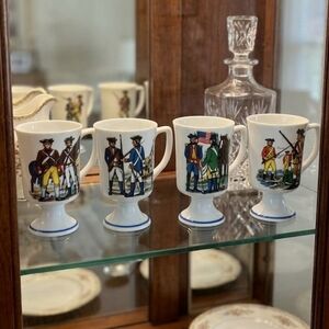 Vintage Fred Roberts Revolutionary War Pedestal Coffee ,Mugs, Novelty